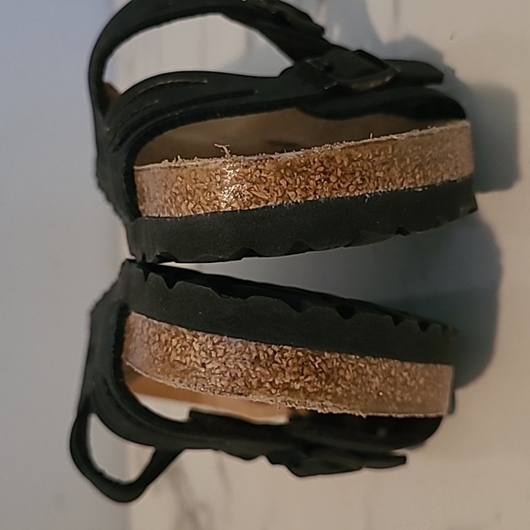 Birkenstock Granada Black Leather Strappy Buckle Soft Bed Sandals W7 Boho Comfy - Picture 11 of 12